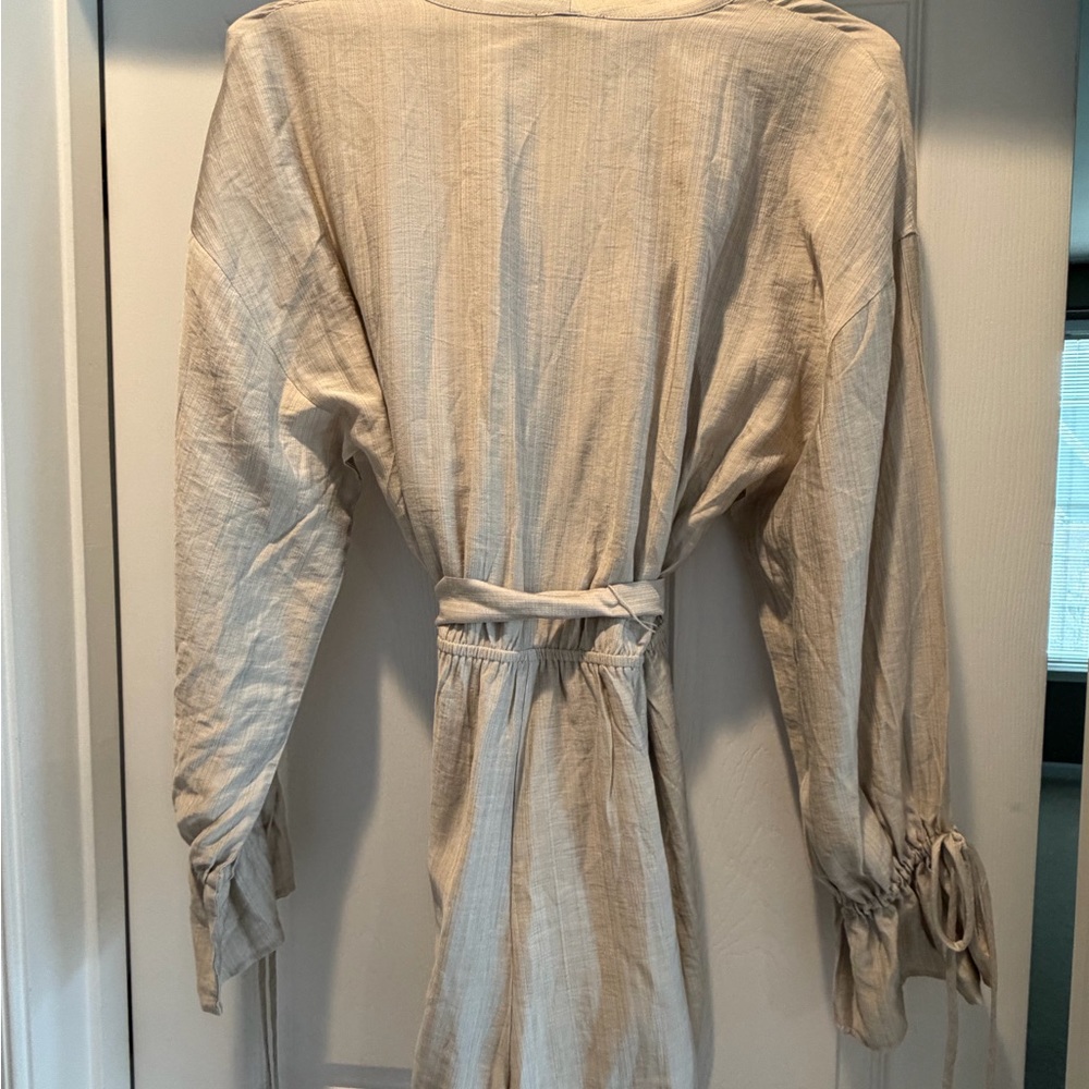 Vici Taupe Long Sleeve Romper - Picture 7 of 7